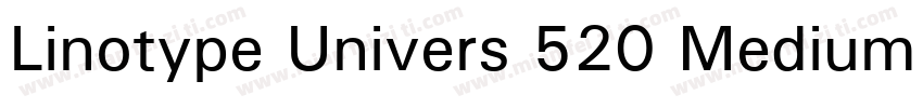 Linotype Univers 520 Medium Condens字体转换
